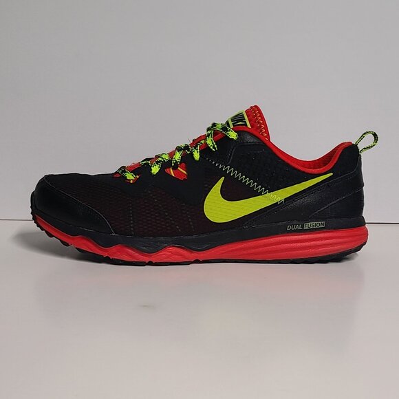 Nike Dual Fusion Trail Men's Shoes Black/Red US 11.5 - Picture 5 of 16